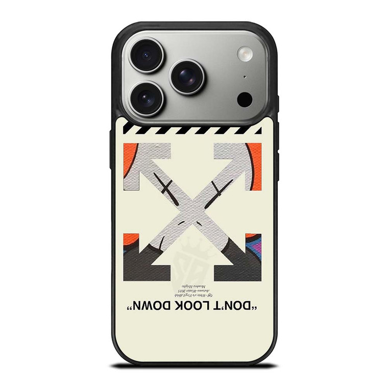 OFF WHITE KAWS LOGO DONT LOOK DOWN iPhone 17 Pro Case Cover