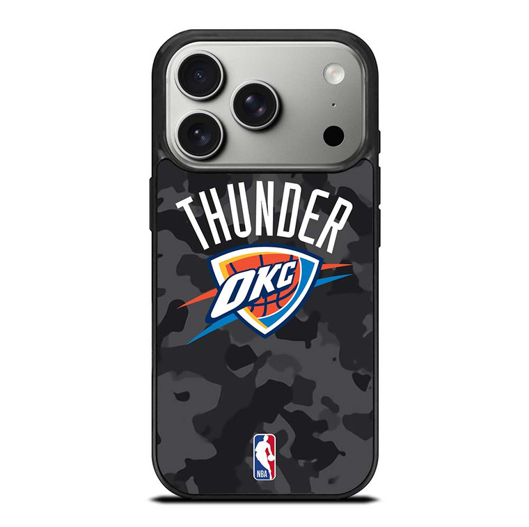 OKLAHOMA CITY THUNDER BLACK CAMO iPhone 17 Pro Case Cover