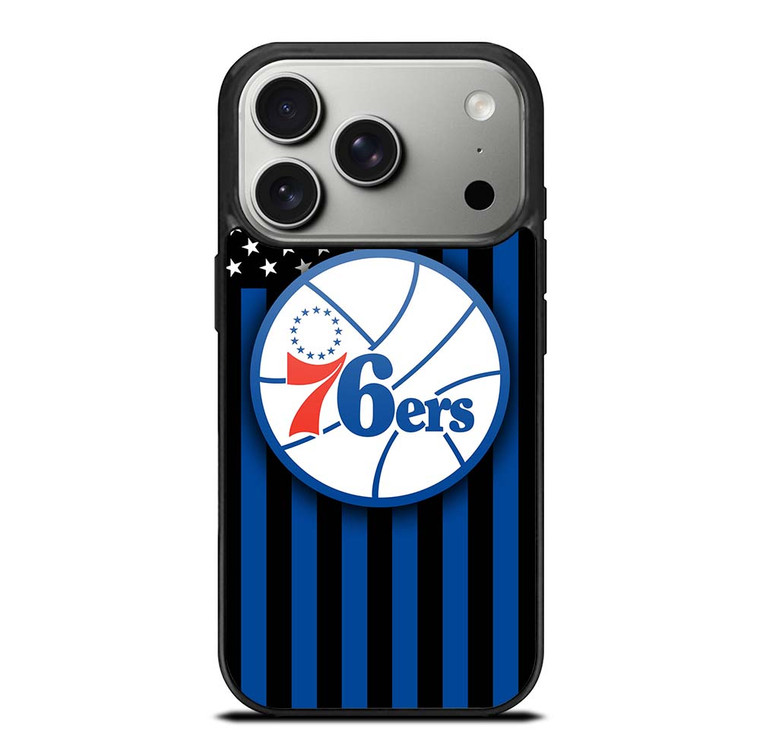 PHILADELPHIA 76ERS NBA USA FLAG iPhone 17 Pro Case Cover
