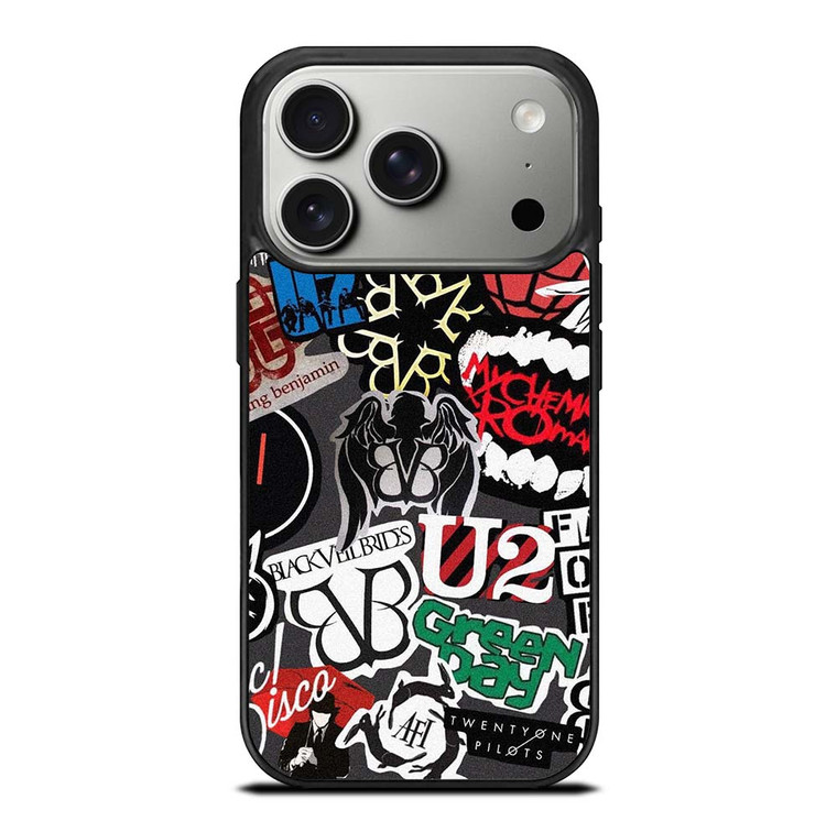 PUNK ROCK BAND COLLAGE iPhone 17 Pro Case Cover