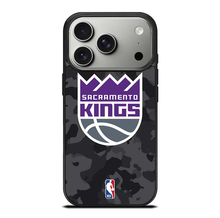 SACRAMENTO KINGS BLACK CAMO iPhone 17 Pro Case Cover