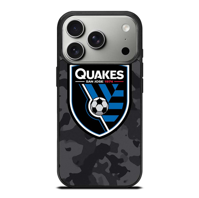 SAN JOSE EARTHQUAKES MLS BLACK CAMO iPhone 17 Pro Case Cover