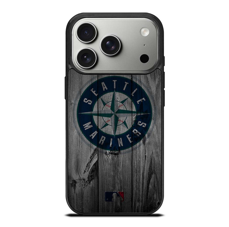 SEATTLE MARINERS BASEBALL MLB WOOD LOGO iPhone 17 Pro Case Cover