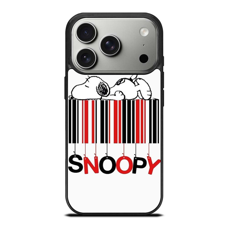 SNOOPY THE PEANUTS CARTOON BARCODE iPhone 17 Pro Case Cover