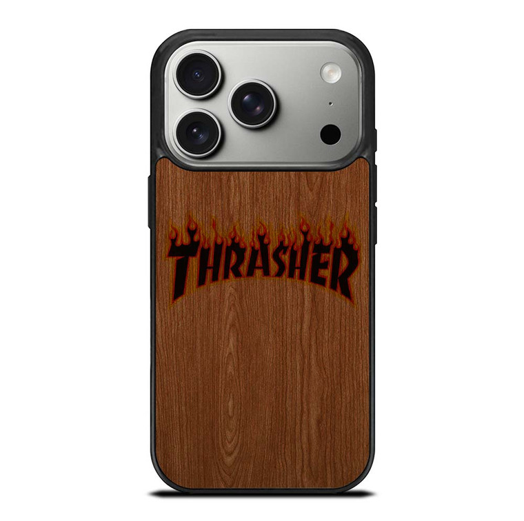 THRASHER SKATEBOARD WOODEN LOGO iPhone 17 Pro Case Cover