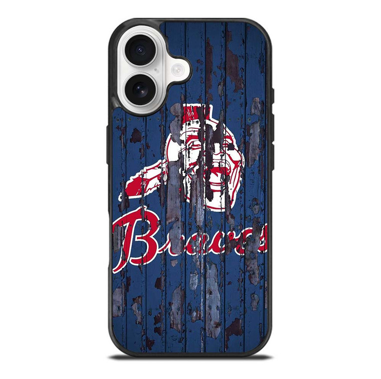 ATLANTA BRAVES RUSTY WOOD iPhone 17 Case Cover
