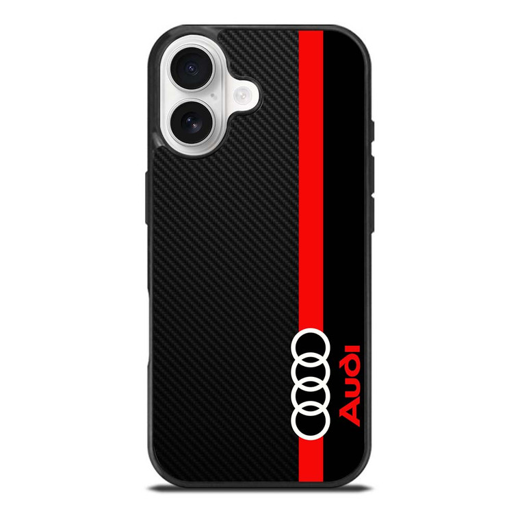 AUDI RED STRIPE LOGO iPhone 17 Case Cover