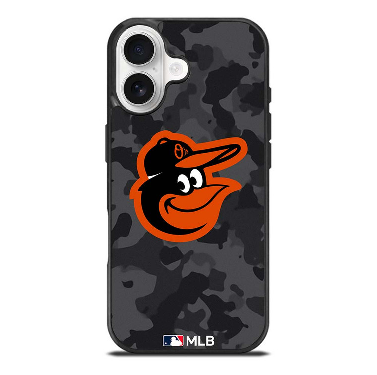 BALTIMORE ORIOLES BASEBALL BLACK CAMO iPhone 17 Case Cover