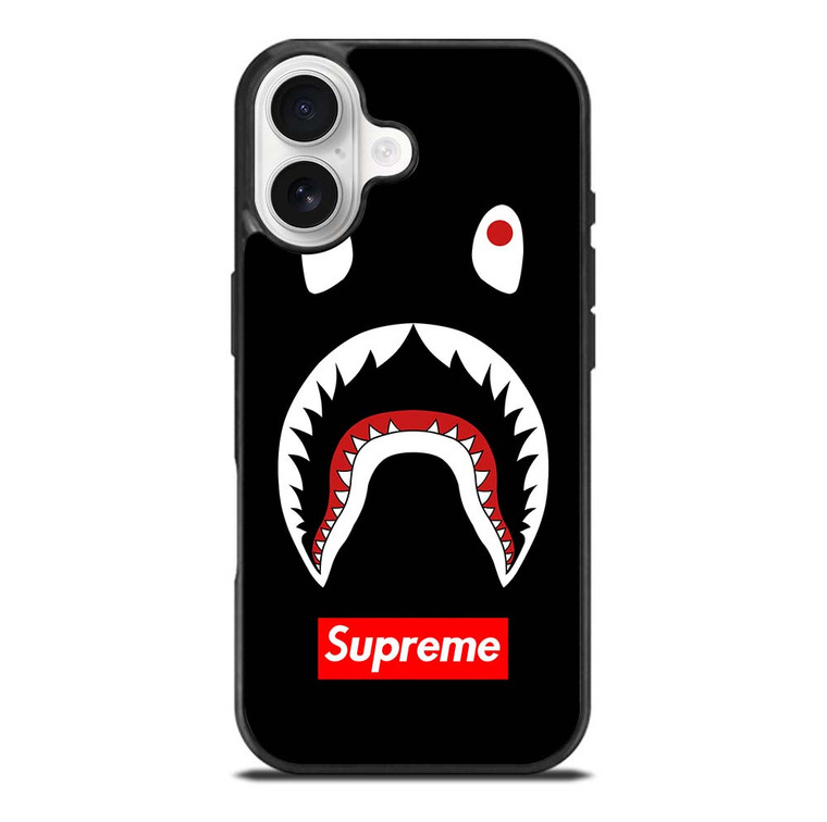 BAPE CAMO SHARK SUPREME BLACK iPhone 17 Case Cover