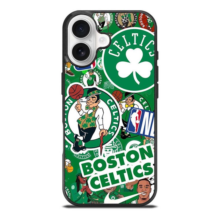 BOSTON CELTICS NBA STICKER BOMB iPhone 17 Case Cover