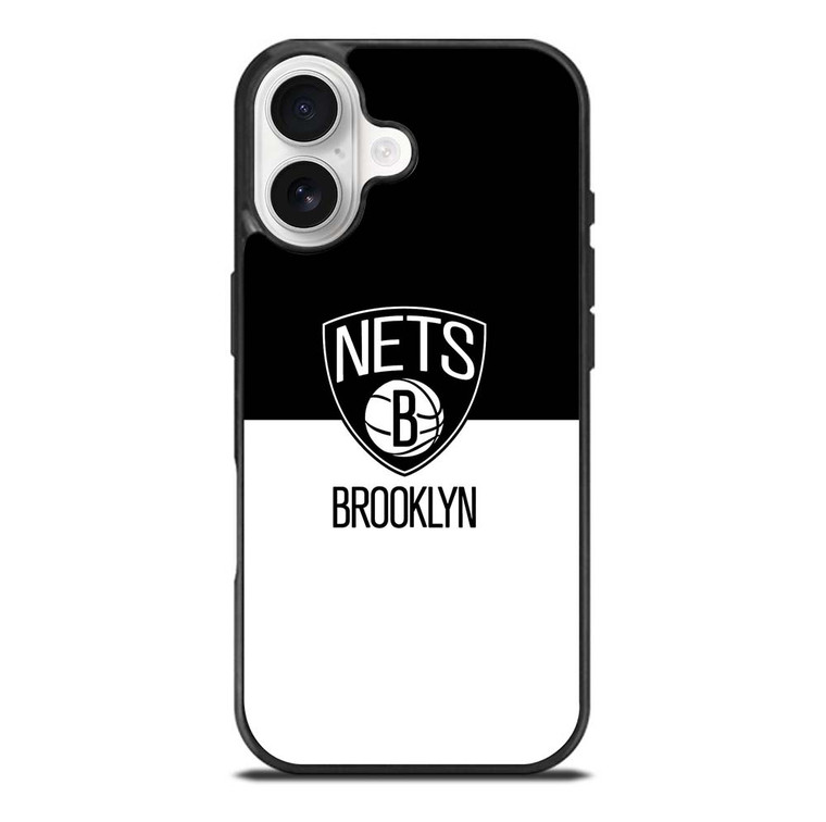 BROOKLYN NETS NBA BLACK WHITE iPhone 17 Case Cover
