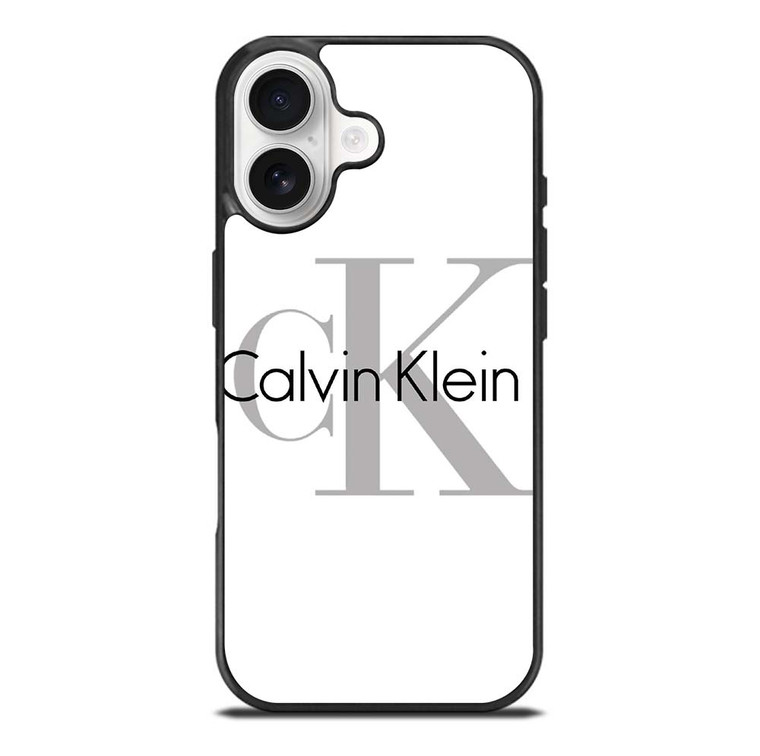CALVIN KLEIN WHITE LOGO iPhone 17 Case Cover
