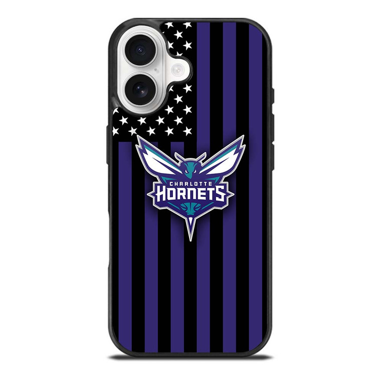 CHARLOTTE HORNETS NBA USA FLAG iPhone 17 Case Cover