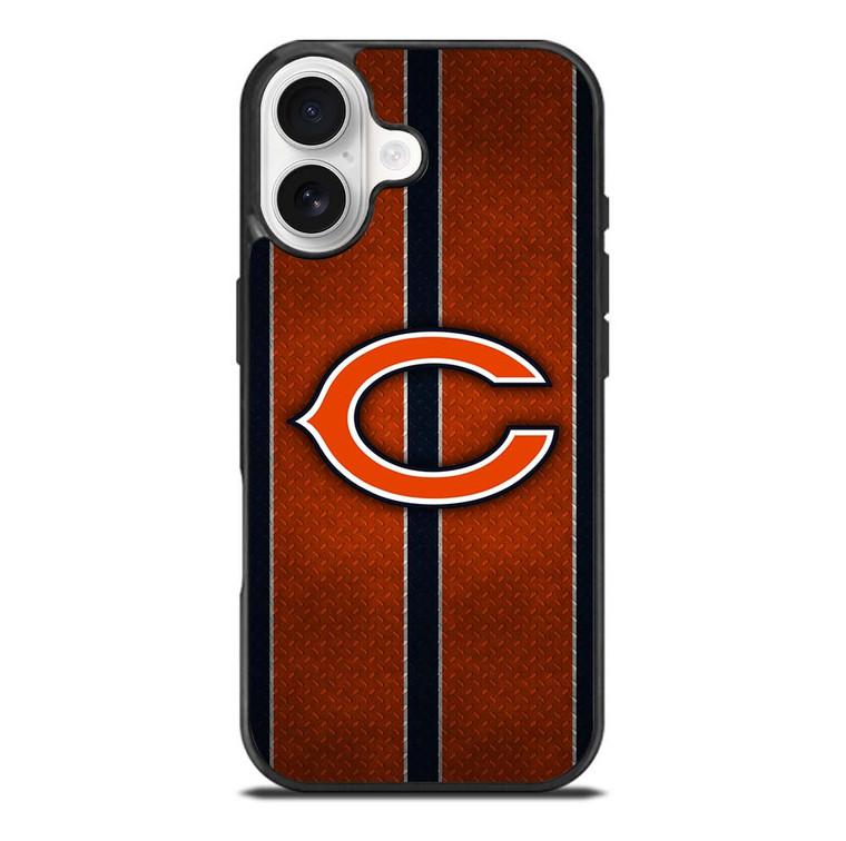 CHICAGO BEARS NFL METAL STRIPE iPhone 17 Case Cover