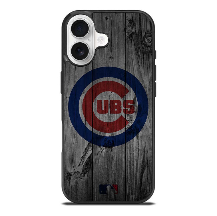 CHICAGO CUBS BASEBALL MLB WOOD LOGO iPhone 17 Case Cover