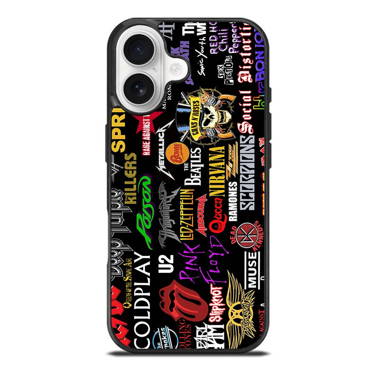 CLASSIC ROCK BAND COLLAGE iPhone 17 Case Cover