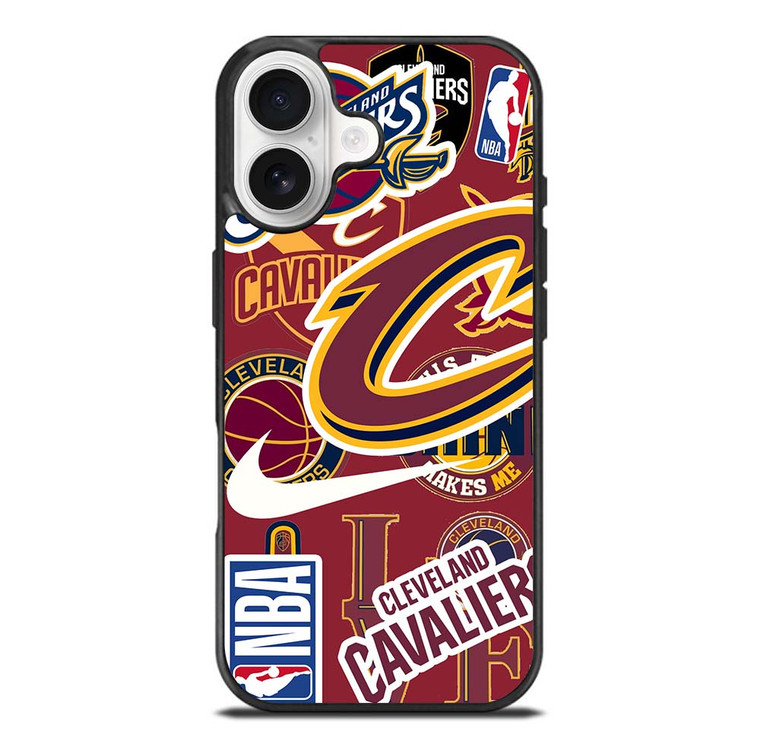 CLEVELAND CAVALIERS NBA STICKER BOMB iPhone 17 Case Cover