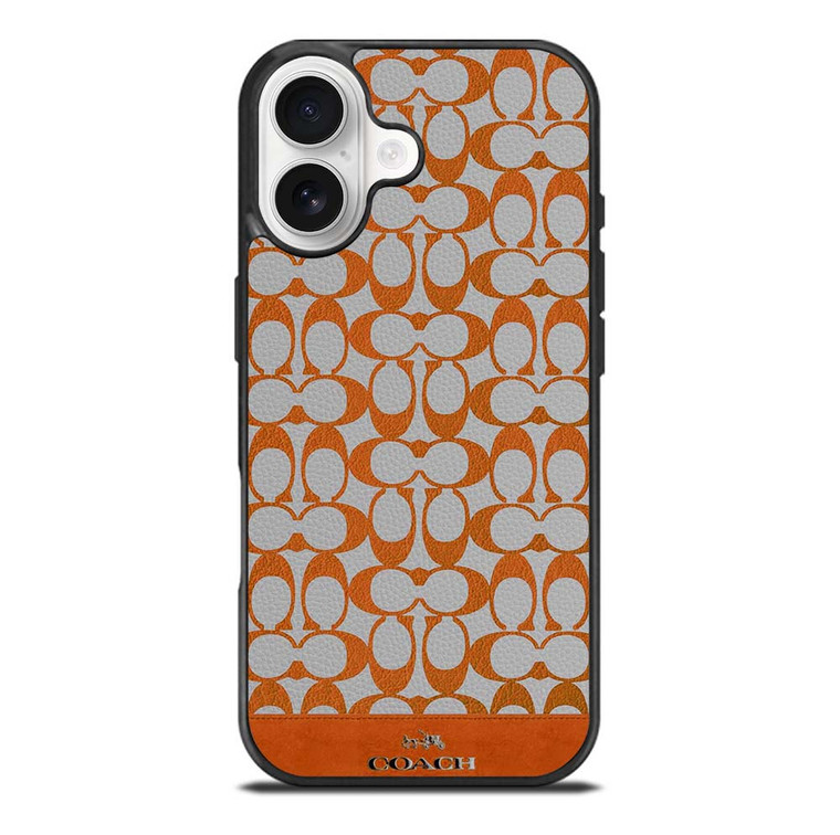 COACH NEW YORK LOGO PATTERN ORANGE EMBLEM iPhone 17 Case Cover