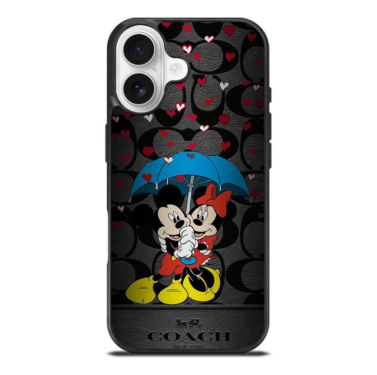 COACH NEW YORK MICKEY MINNIE MOUSE UMBRELLA iPhone 17 Case Cover