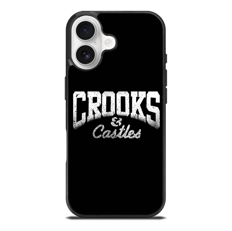 CROOKS AND CASTLES LOGO BLACK iPhone 17 Case Cover