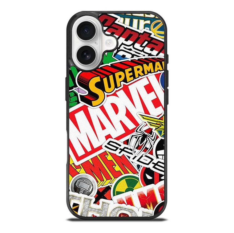 DC MARVEL SUPERHERO COLLAGE iPhone 17 Case Cover