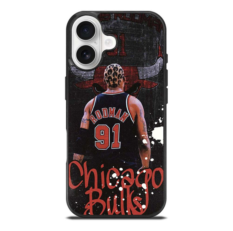 DENNIS RODMAN CHICAGO BULLS RETRO iPhone 17 Case Cover