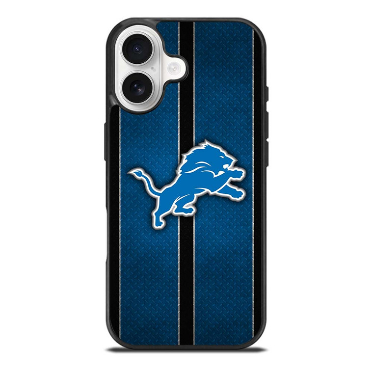 DETROIT LIONS NFL METAL STRIPE iPhone 17 Case Cover