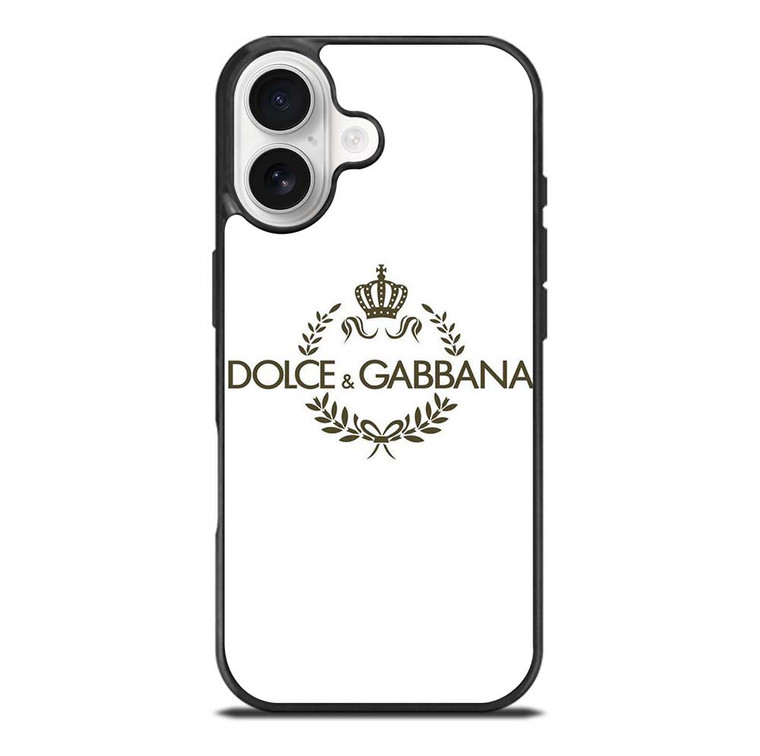 DOLCE AND GABBANA WHITE LOGO iPhone 17 Case Cover
