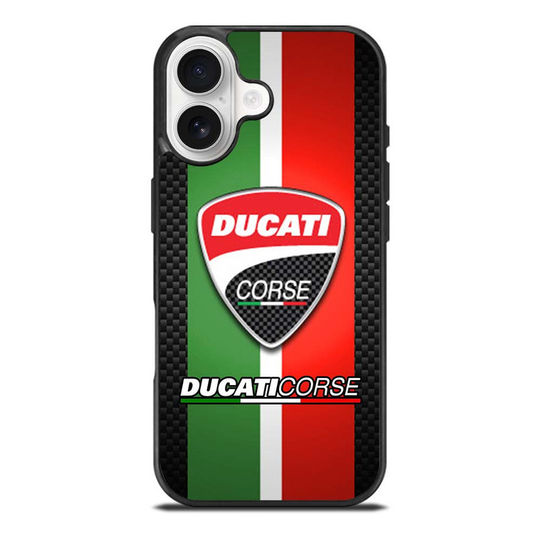 DUCATI CORSE CARBON LOGO iPhone 17 Case Cover