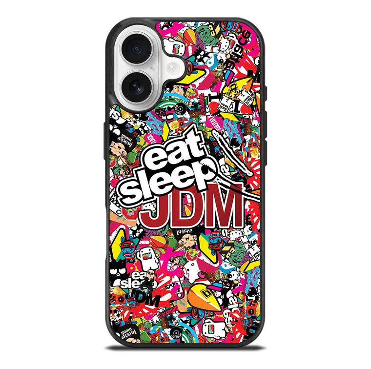 EAT SLEEP JDM STICKERS iPhone 17 Case Cover