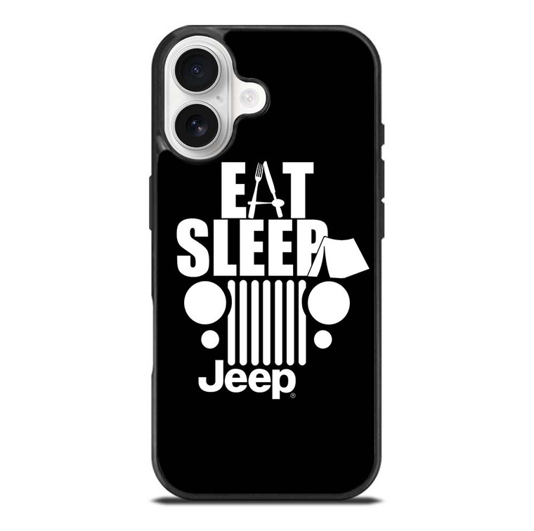 EAT SLEEP JEEP ART iPhone 17 Case Cover