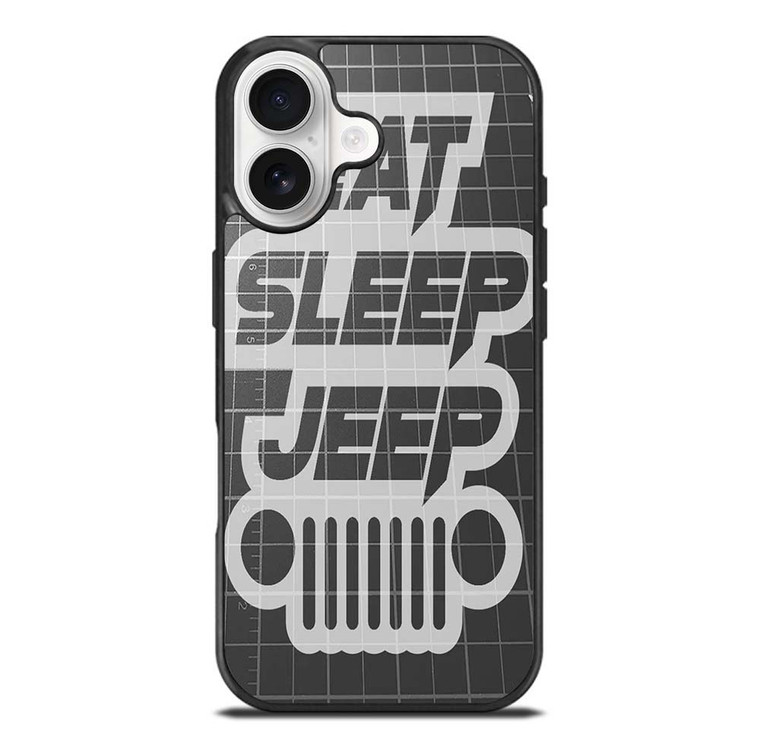 EAT SLEEP JEEP LOGO iPhone 17 Case Cover