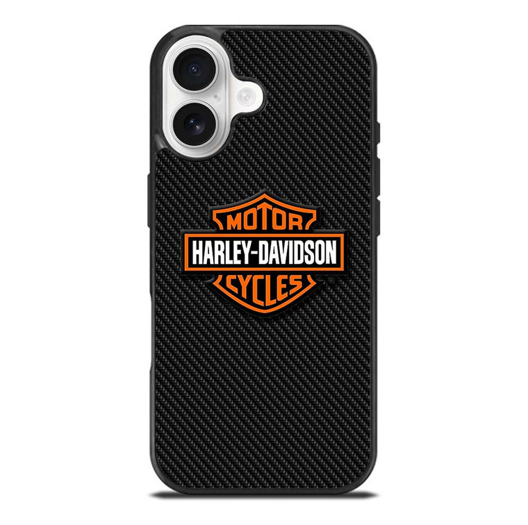 HARLEY DAVIDSON MOTORCYCLES LOGO CARBON iPhone 17 Case Cover