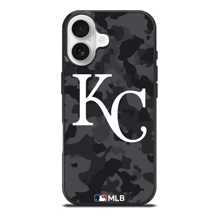 KANSAS CITY ROYALS BASEBALL BLACK CAMO iPhone 17 Case Cover