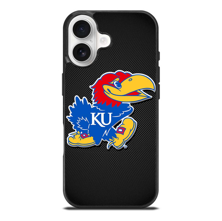 KANSAS JAYHAWKS LOGO CARBON iPhone 17 Case Cover