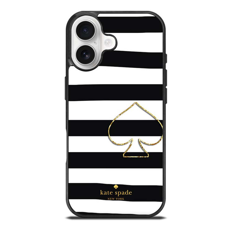 KATE SPADE NEW YORK BLACK STRIPES iPhone 17 Case Cover