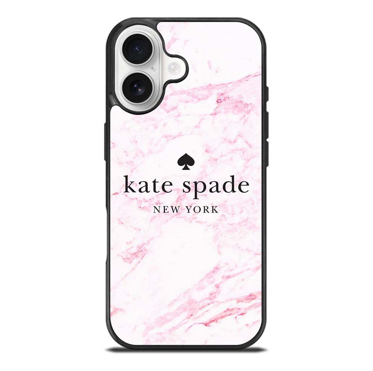 KATE SPADE NEW YORK LOGO PINK MARBLES iPhone 17 Case Cover