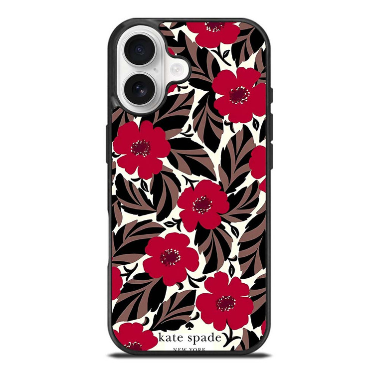 KATE SPADE NEW YORK LOGO RED ROSES iPhone 17 Case Cover