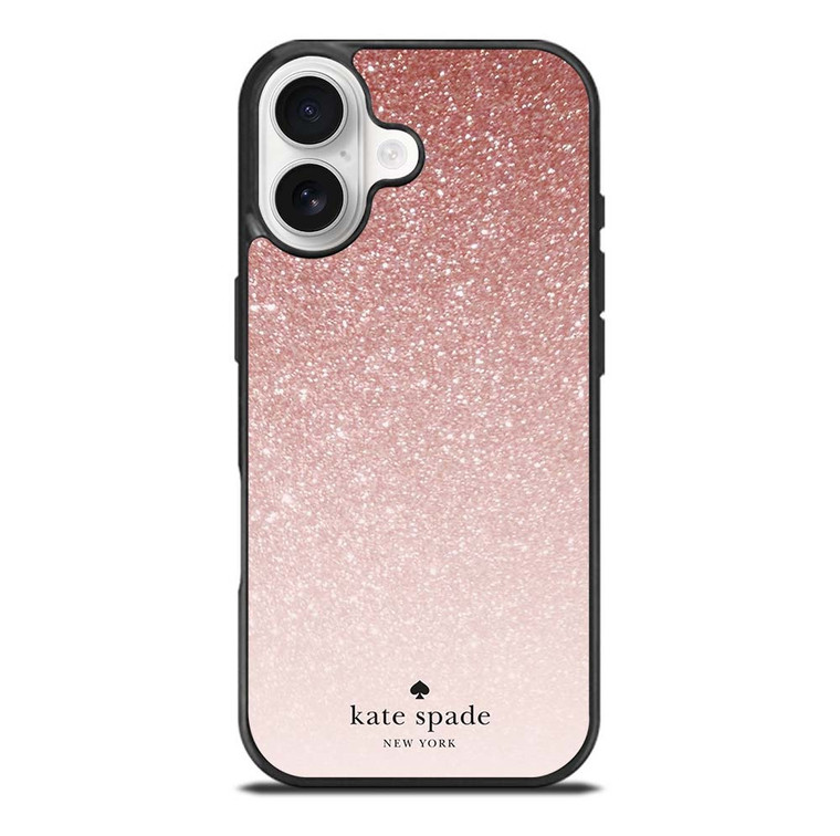KATE SPADE NEW YORK ROSE WHITE GLITTER iPhone 17 Case Cover