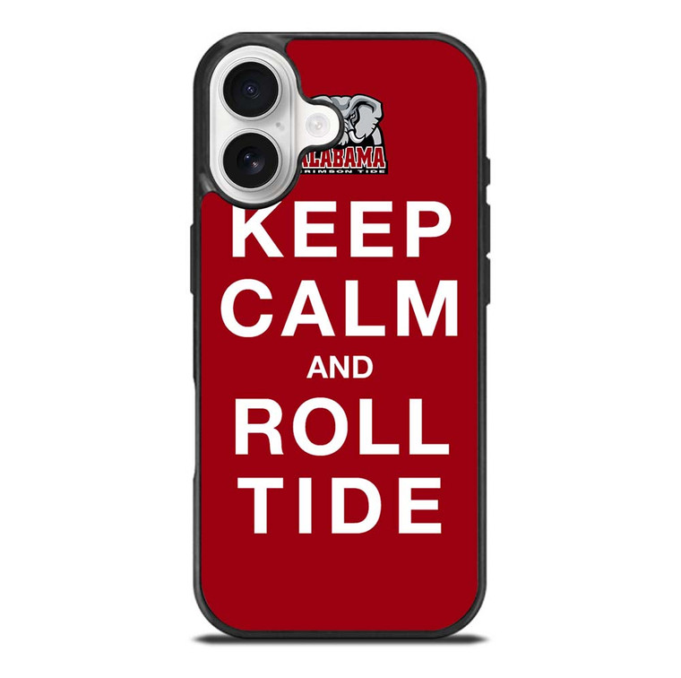 KEEP CALM ALABAMA CRIMSON ROLL TIDE iPhone 17 Case Cover