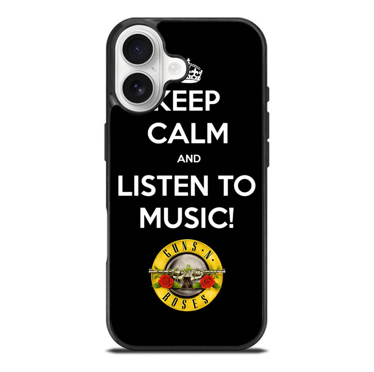 KEEP CALM AND LISTEN GUNS N ROSES iPhone 17 Case Cover