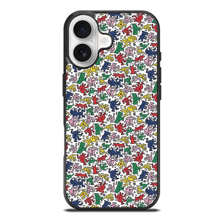 KEITH HARING ART COLORFUL FIGURES iPhone 17 Case Cover