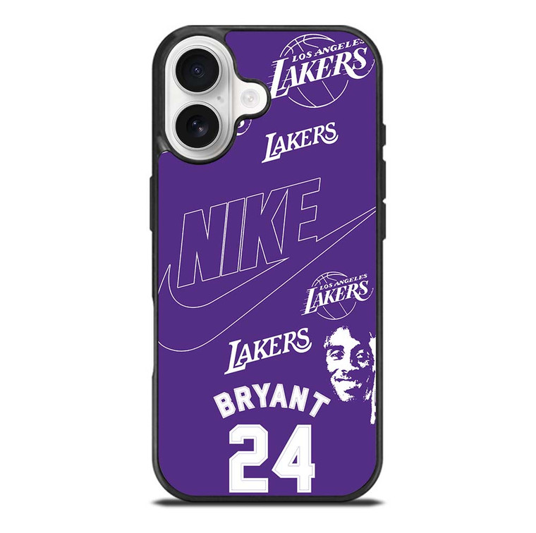 KOBER BRYANT LAKERS NIKE PURPLE iPhone 17 Case Cover