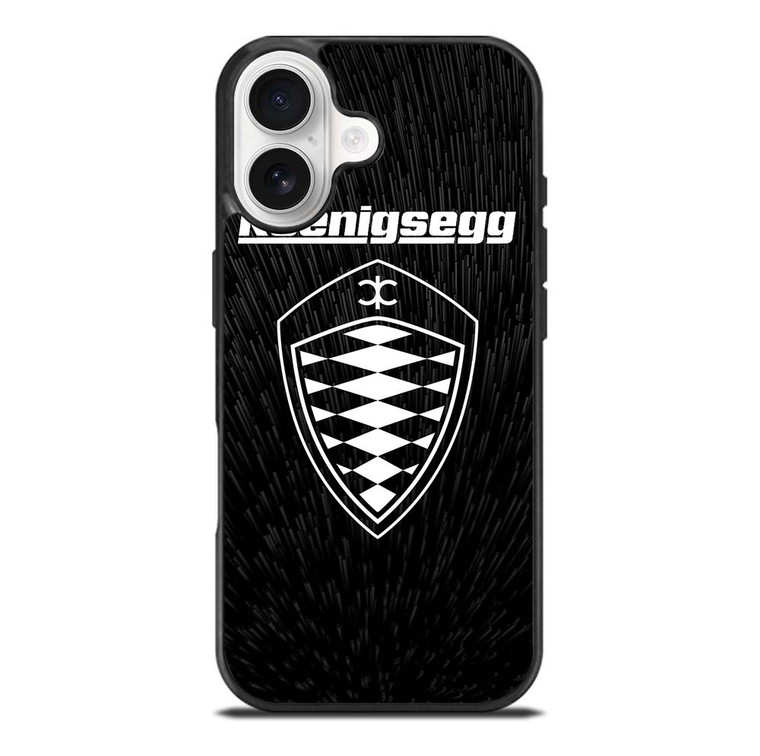 KOENIGSEGG LOGO BLACK PATTERN iPhone 17 Case Cover