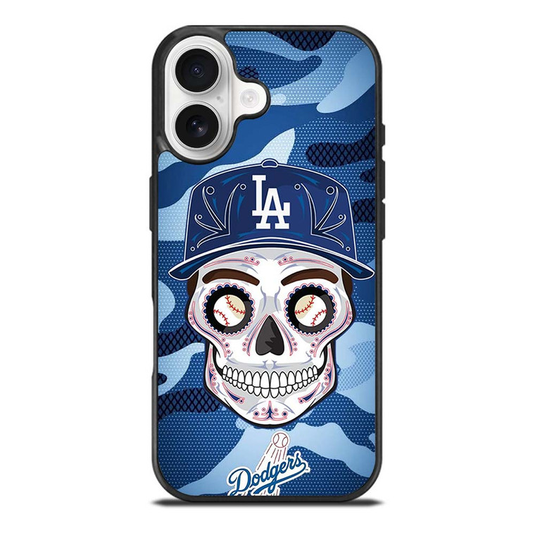 LA DODGERS SKULL CAMO iPhone 17 Case Cover