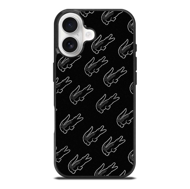 LACOSTE BLACK WHITE iPhone 17 Case Cover