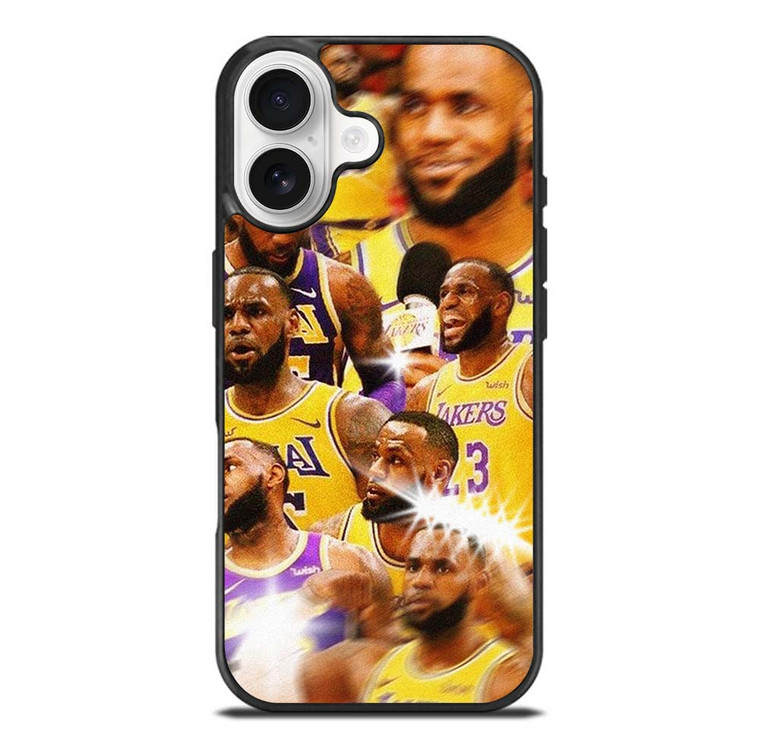 LEBRON JAMES LAKERS COLLAGE 2 iPhone 17 Case Cover
