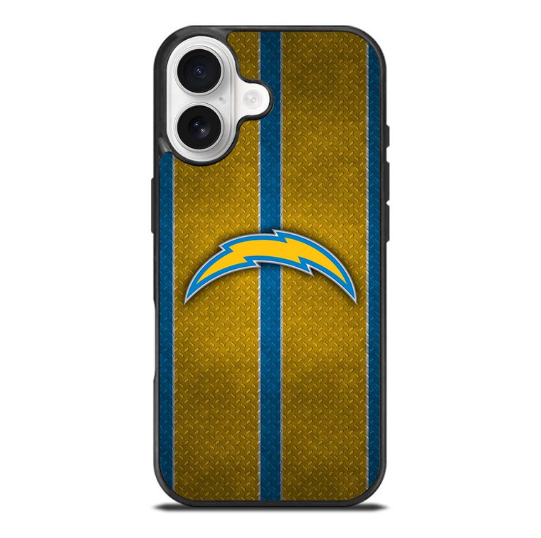 LOS ANGELES CHARGERS NFL METAL STRIPE iPhone 17 Case Cover