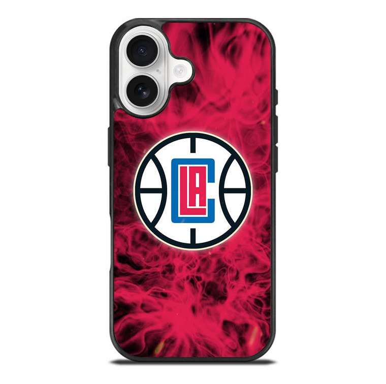 LOS ANGELES CLIPPERS BASKETBALL NBA FIRE iPhone 17 Case Cover