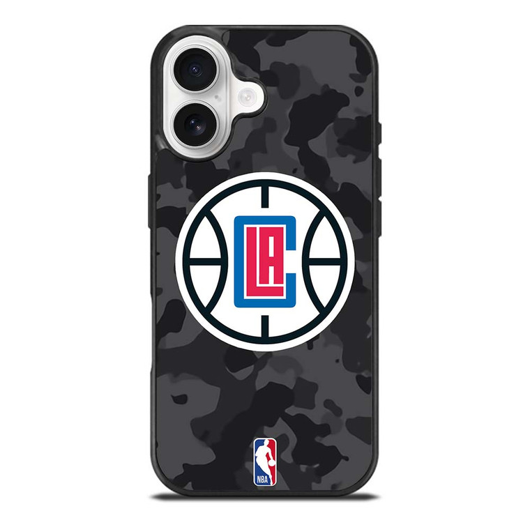 LOS ANGELES CLIPPERS BLACK CAMO iPhone 17 Case Cover